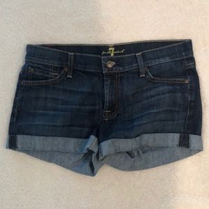 7 for all mankind denim shorts size 28
